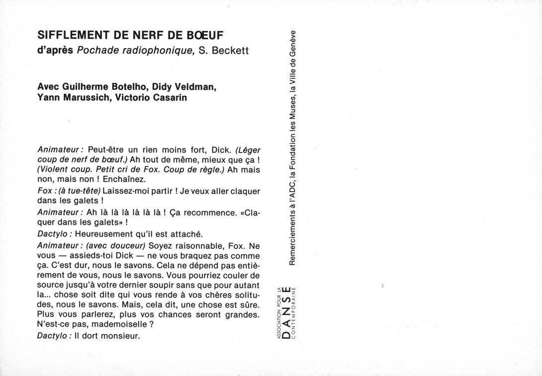 Botelho. Sifflement de nerf de bœuf à l'ADC- Studio